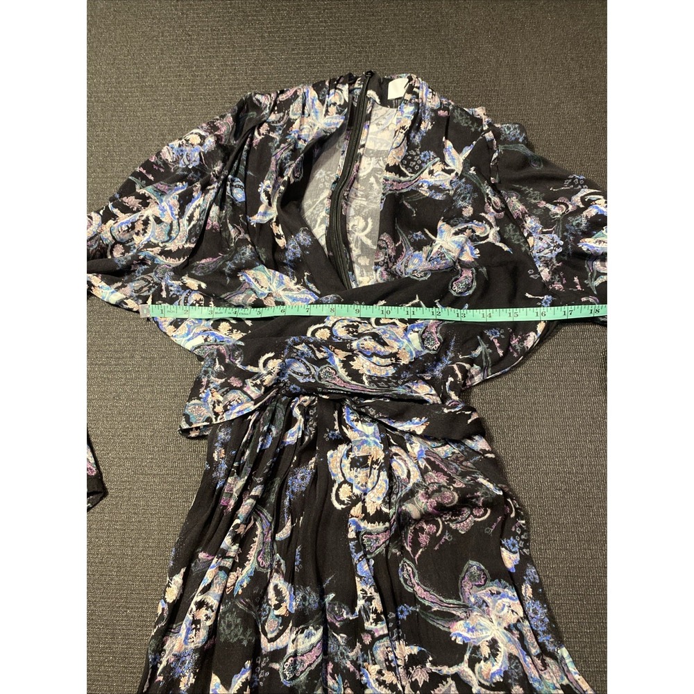 IRO Paris Camolla Faux Wrap Dress Black Womens Size 32 US 0 - Picture 8 of 10